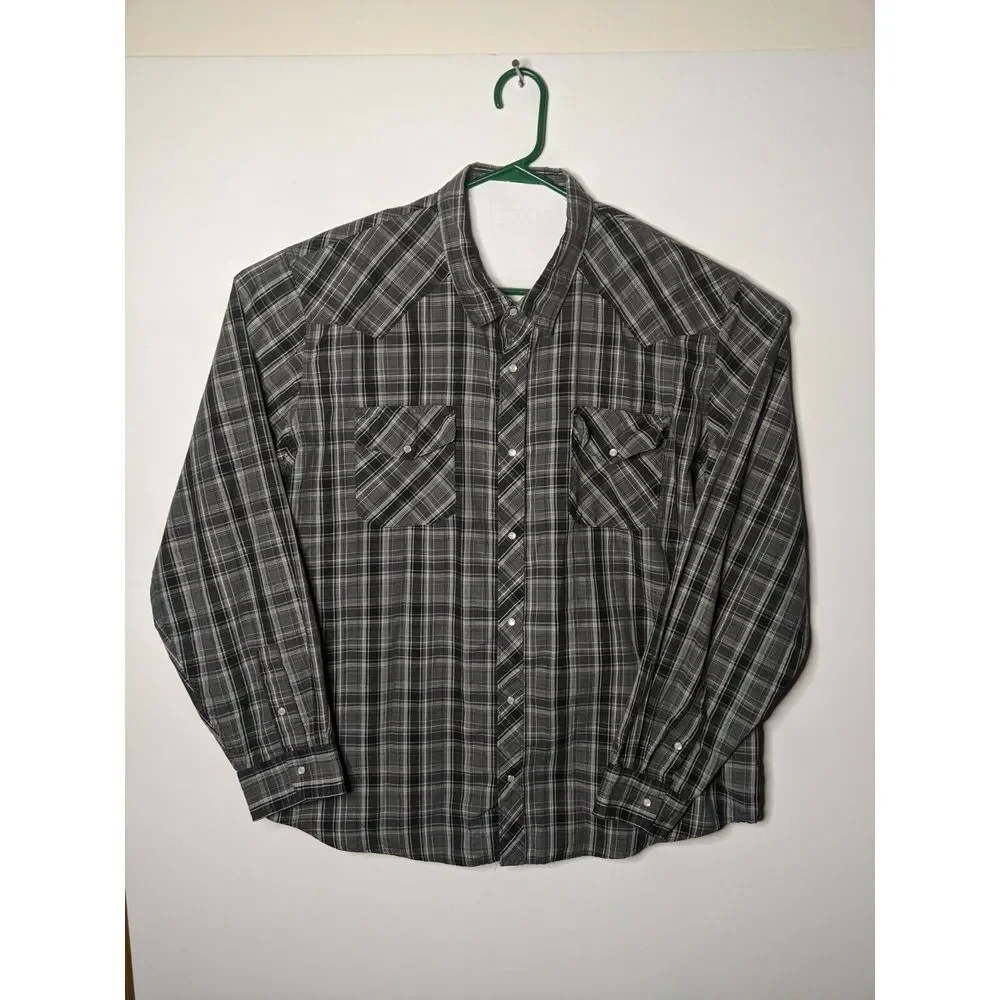 Men's Levi's Strauss Pearl Snap Western Long Sleeve Button Up, XXL Regular